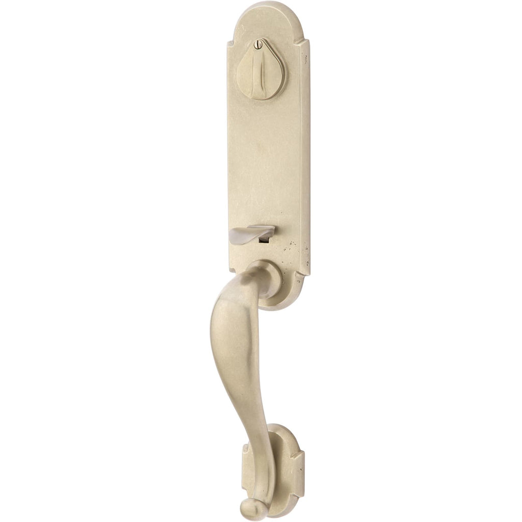 Emtek Juego de Entrada — Remington Tubular — Bronce Blanco Envejecido