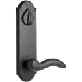Emtek Chapa Lateral con Llave — Sandcast Bronze #5 5-1/2"