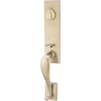 Emtek Juego de Entrada — Rectangular Monolithic Tubular — Bronce Blanco Envejecido