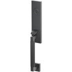 Emtek Juego de Entrada — Select Monolithic Tubular Straight Knurled — Bronce Aceitado