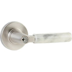 Emtek Manija con Llave SELECT L-Square White Marble