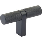 Emtek SELECT Perilla T Barra Moleteada — Negro Mate