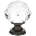 Emtek Perilla de Vestidor Diamond de Vidrio, 1-3/4" — Bronce Aceitado