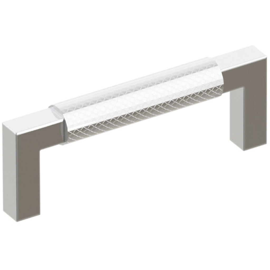 Emtek SELECT Jaladera L-Cuadrado Moleteada — Cromo Pulido