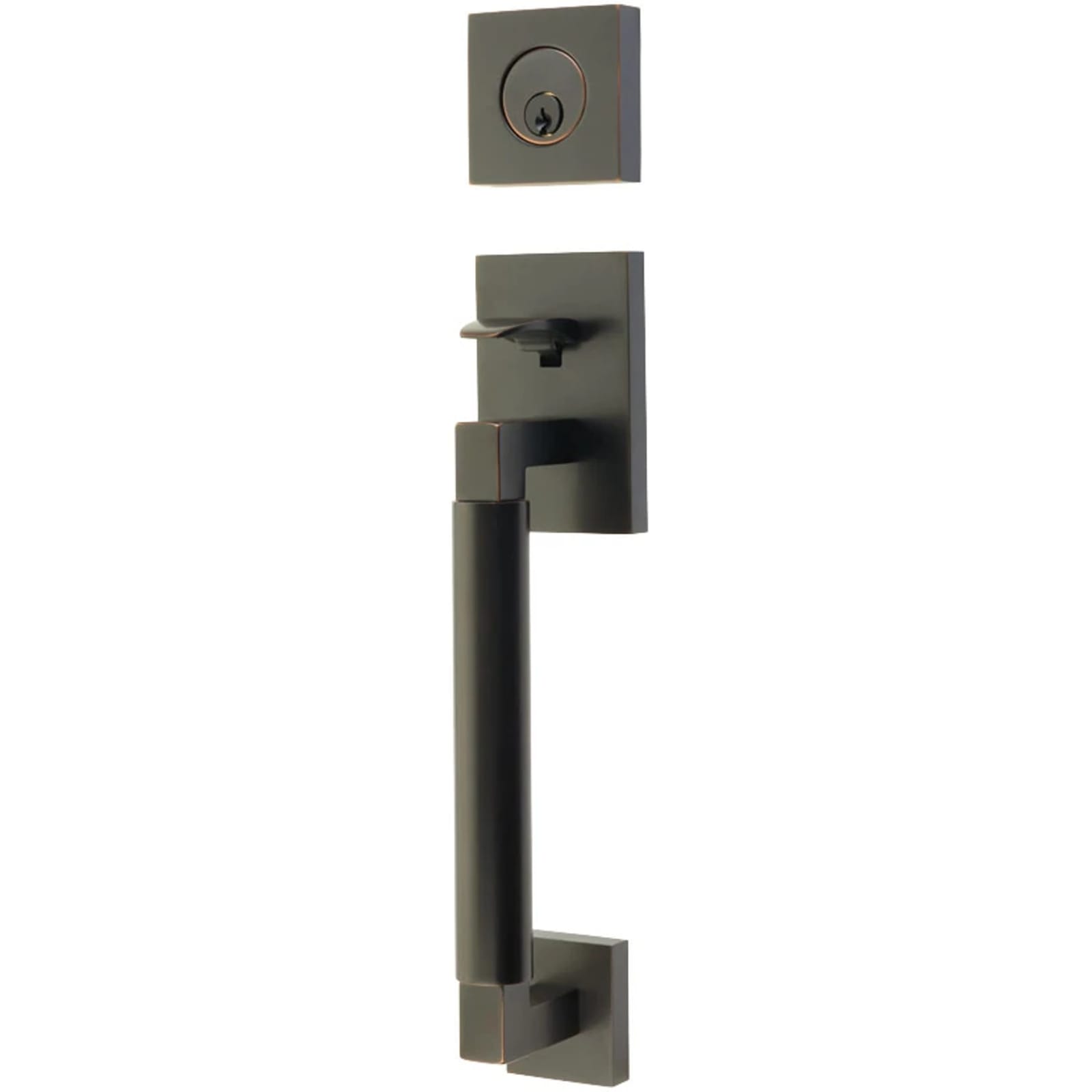 Emtek Juego de Entrada — Hercules Smooth Sectional — Bronce Aceitado