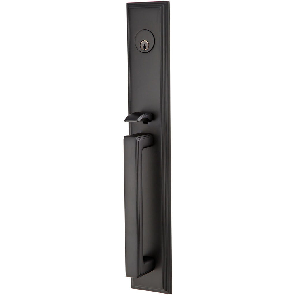 Emtek Juego de Entrada — Melrose Tubular — Negro Mate