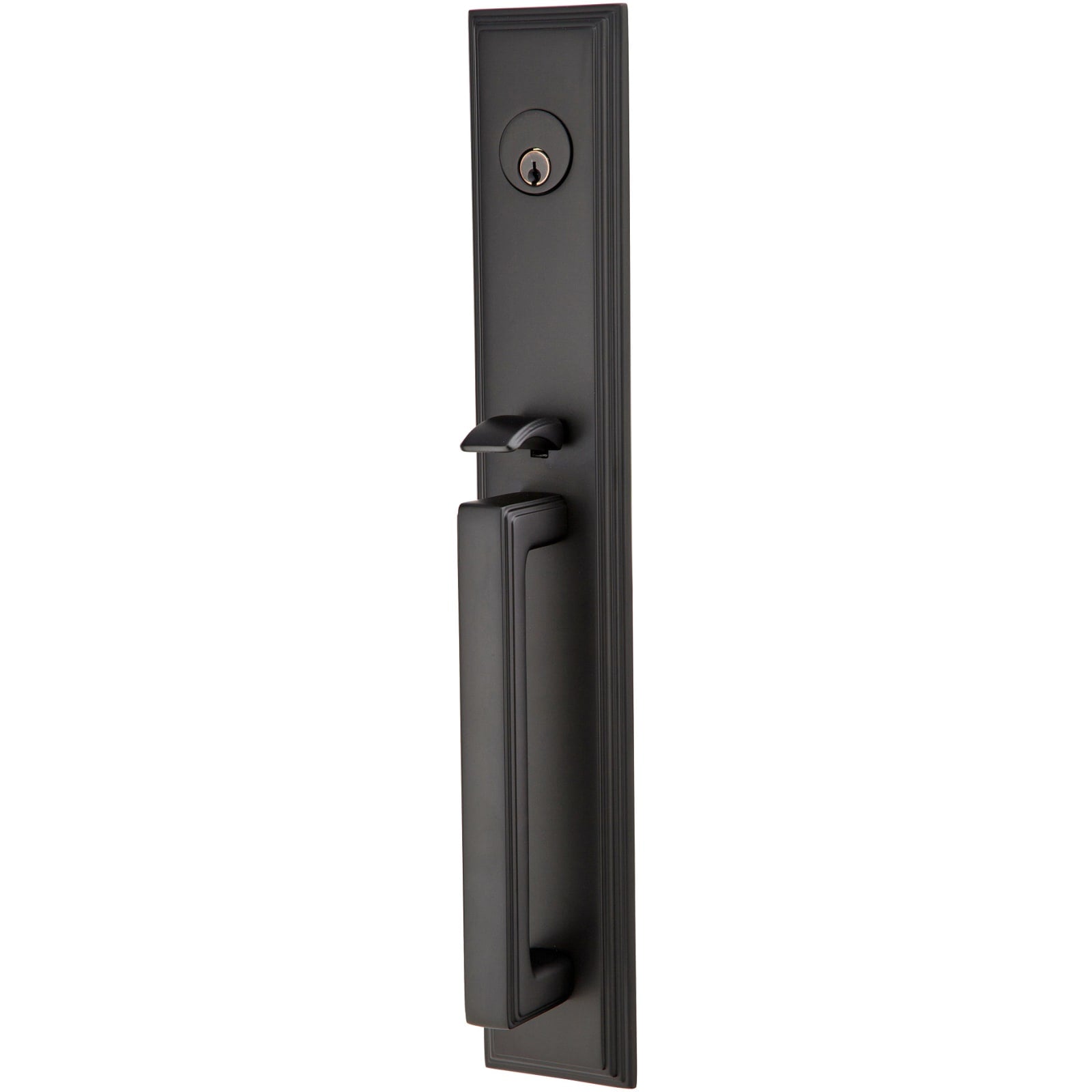 Emtek Juego de Entrada — Melrose Tubular — Negro Mate
