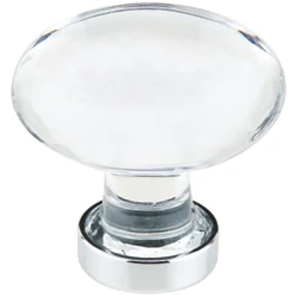Emtek Perilla de Gabinete Hampton de Vidrio, 1-1/4" — Bronce Aceitado