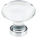 Emtek Perilla de Gabinete Hampton de Vidrio, 1-1/4" — Bronce Aceitado