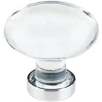 Emtek Perilla de Gabinete Hampton de Vidrio, 1-1/4" — Bronce Aceitado