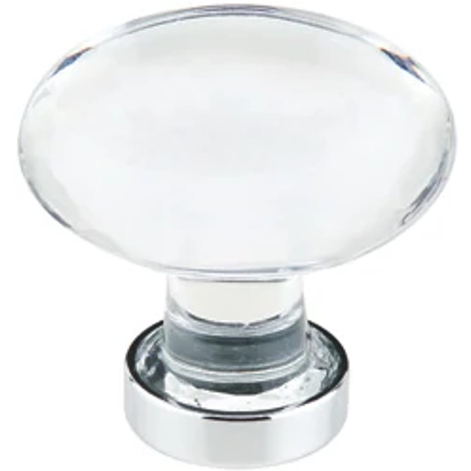 Emtek Perilla de Gabinete Hampton de Vidrio, 1-1/4" — Bronce Aceitado