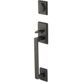 Emtek Juego de Entrada — Bronze Rustic Modern Rectangular Sectional — Bronce Medio