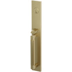 Emtek Juego de Entrada — Select Full Length Tubular Smooth — Latón Satinado