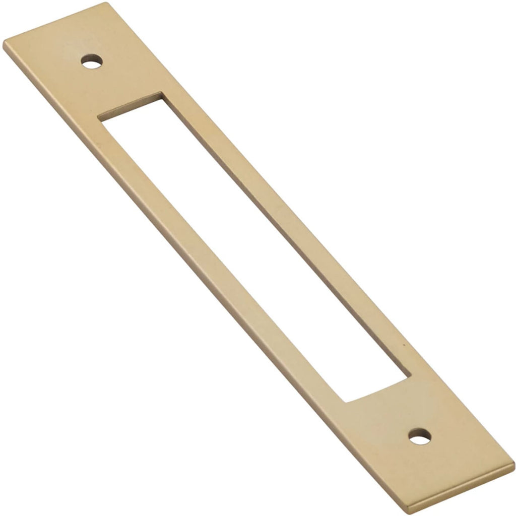 Emtek Jaladera de Gabinete Backplate C-to-C Moderna — Latón Satinado