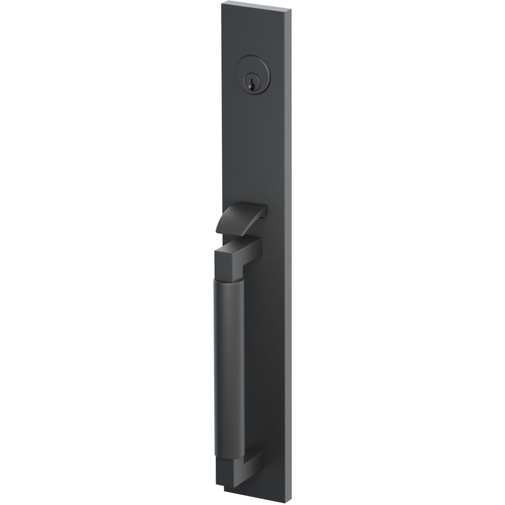 Emtek Juego de Entrada — Select Full Length Tubular Smooth — Negro Mate