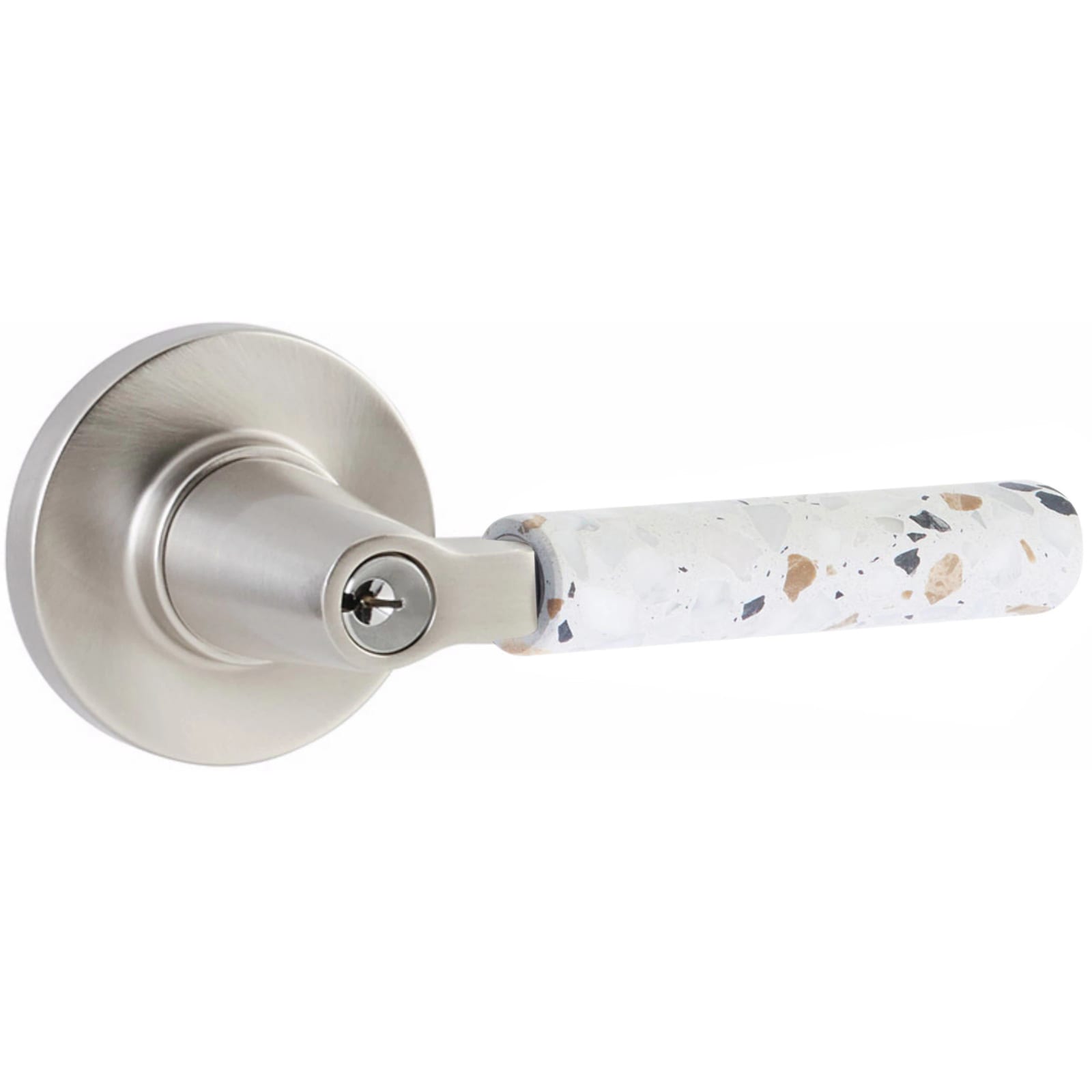 Emtek Manija con Llave SELECT L-Square Terrazzo