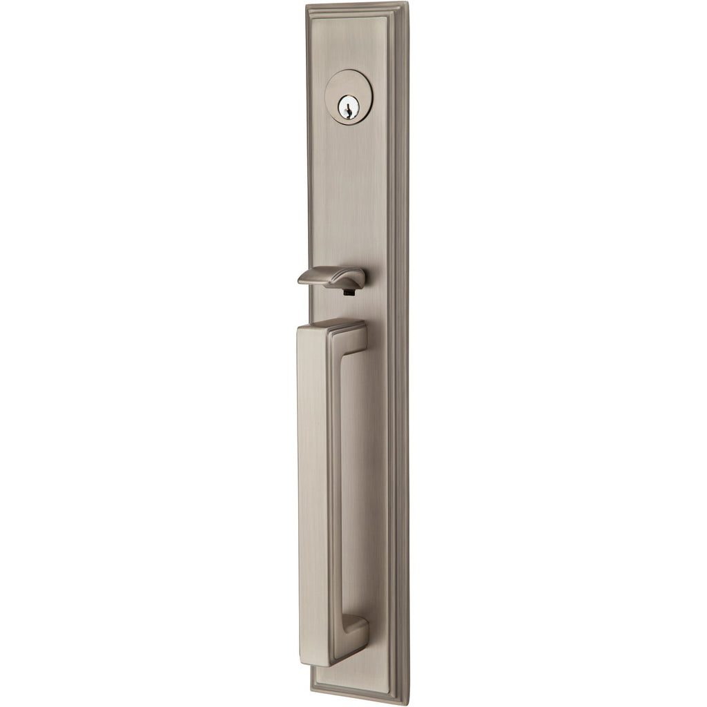 Emtek Juego de Entrada — Melrose Tubular — Peltre