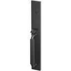 Emtek Juego de Entrada — Select Full Length Tubular Straight Knurled_R-Bar Stem — Negro Mate
