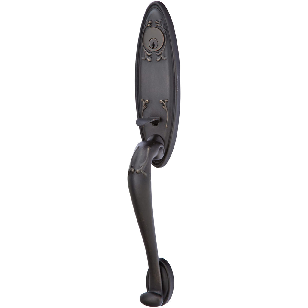 Emtek Juego de Entrada — Tuscany Monolithic Tubular — Bronce Medio