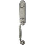 Emtek Juego de Entrada — Monolithic with Normandy Grip — Acero Satinado