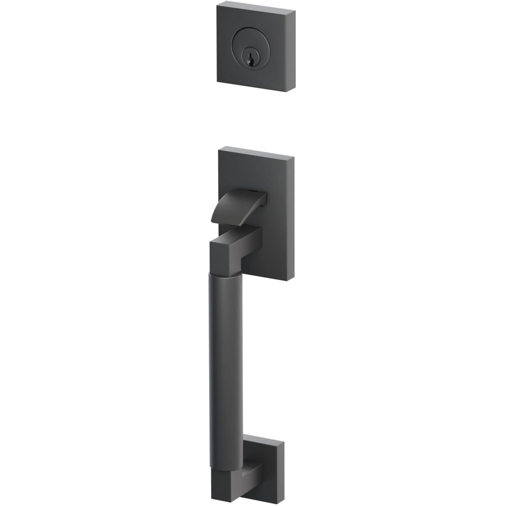 Emtek Juego de Entrada — Select Sectional Tubular Smooth — Negro Mate