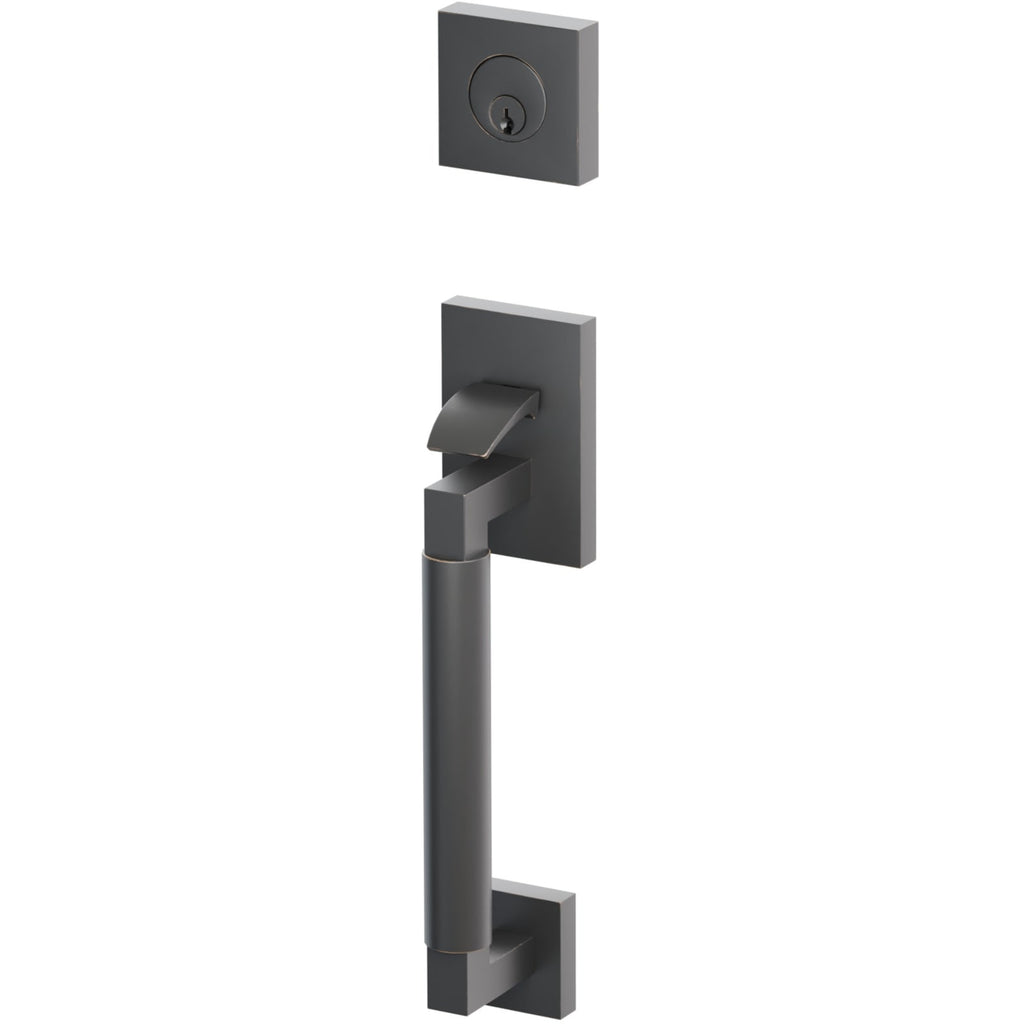 Emtek Juego de Entrada — Select Sectional Tubular Smooth — Bronce Aceitado