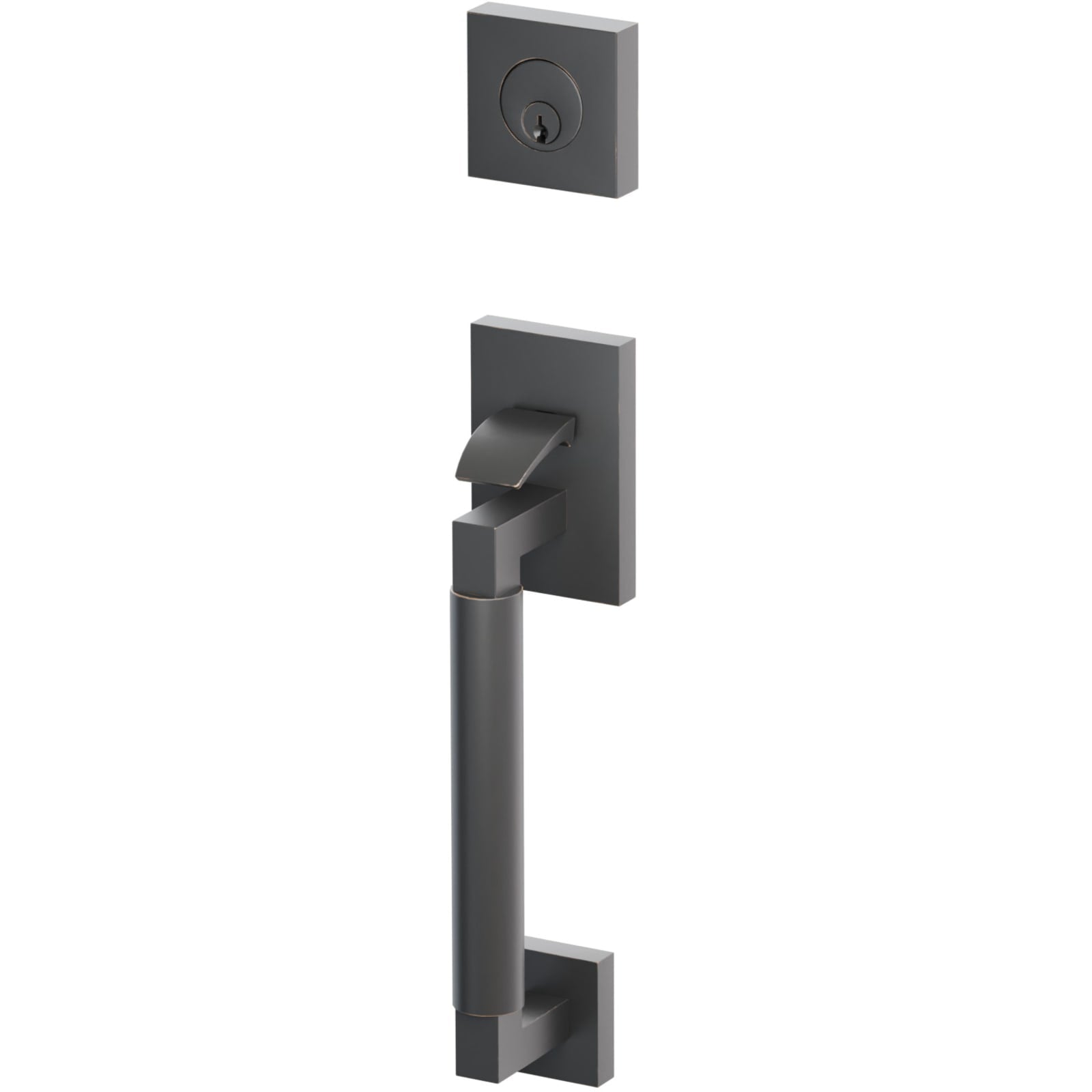 Emtek Juego de Entrada — Select Sectional Tubular Smooth — Bronce Aceitado