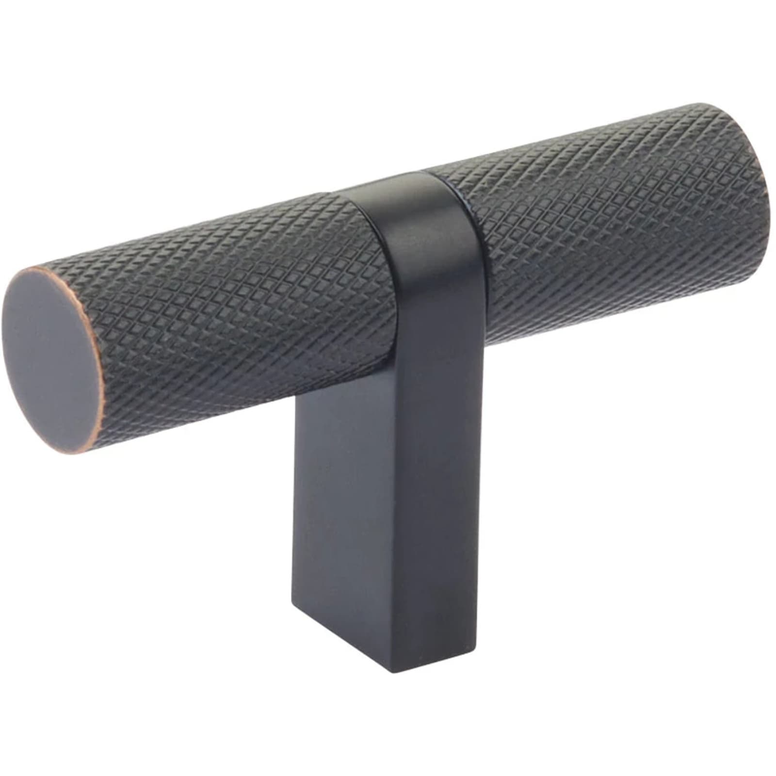 Emtek SELECT Perilla T Barra Moleteada — Bronce Aceitado