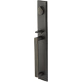 Emtek Juego de Entrada — Bronze Rustic Modern Rectangular Full Length — Bronce Medio