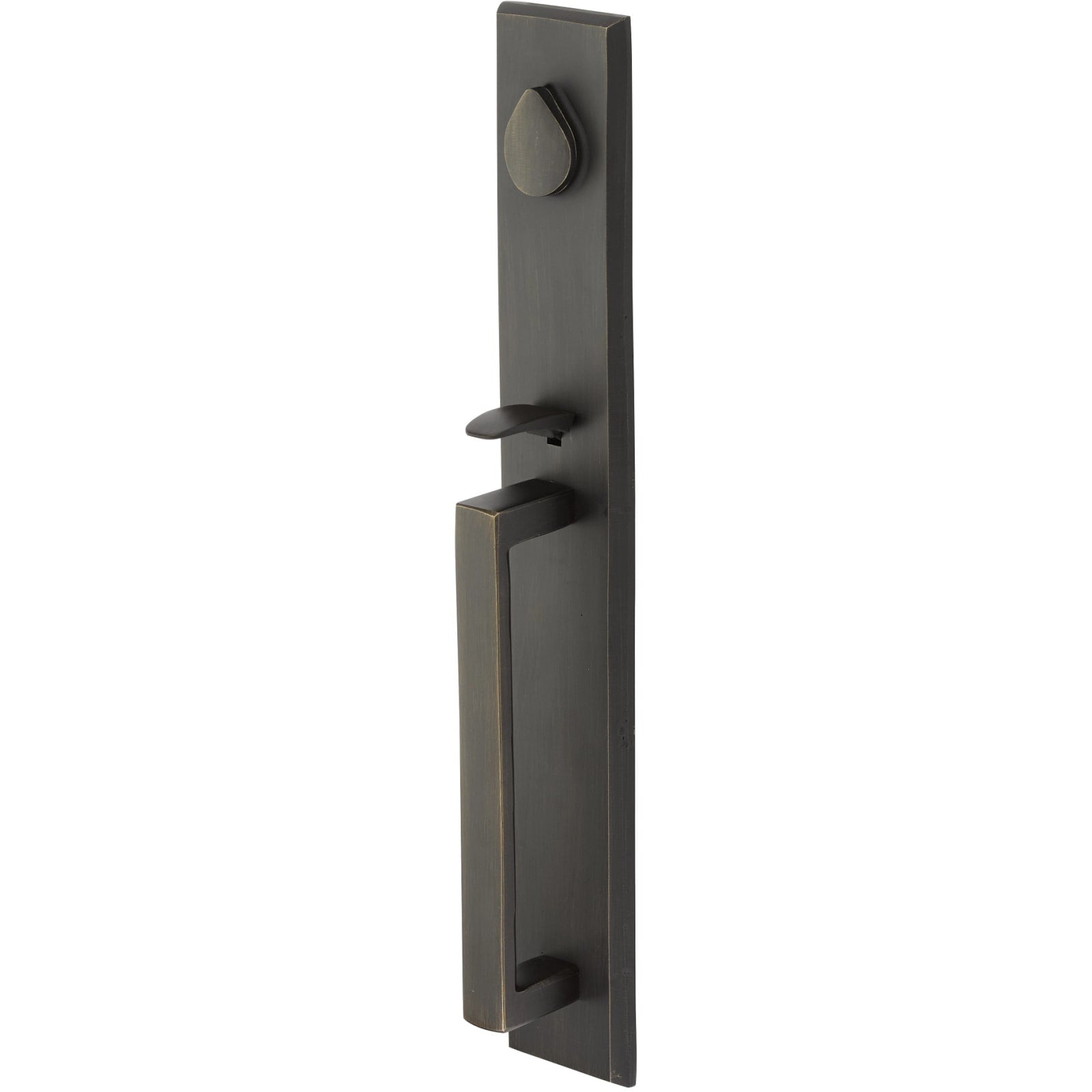 Emtek Juego de Entrada — Bronze Rustic Modern Rectangular Full Length — Bronce Medio