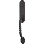 Emtek Juego de Entrada — Monolithic with San Carlos Grip — Acero Negro Mate