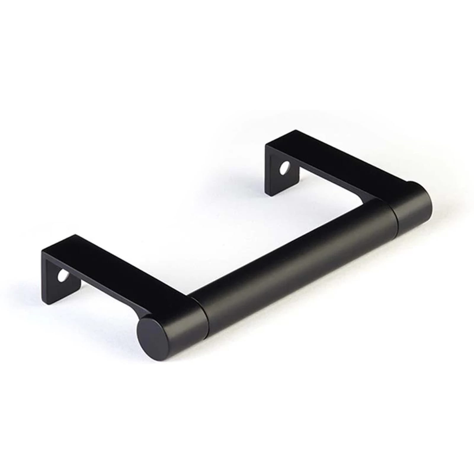 Emtek SELECT Jaladera de Borde Redondo Lisa — Negro Mate