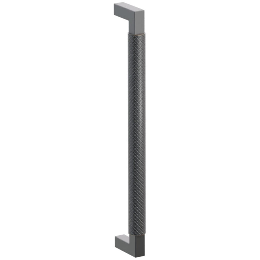 Emtek SELECT Jaladera para Electrodoméstico L-Cuadrado Moleteada — Bronce Aceitado
