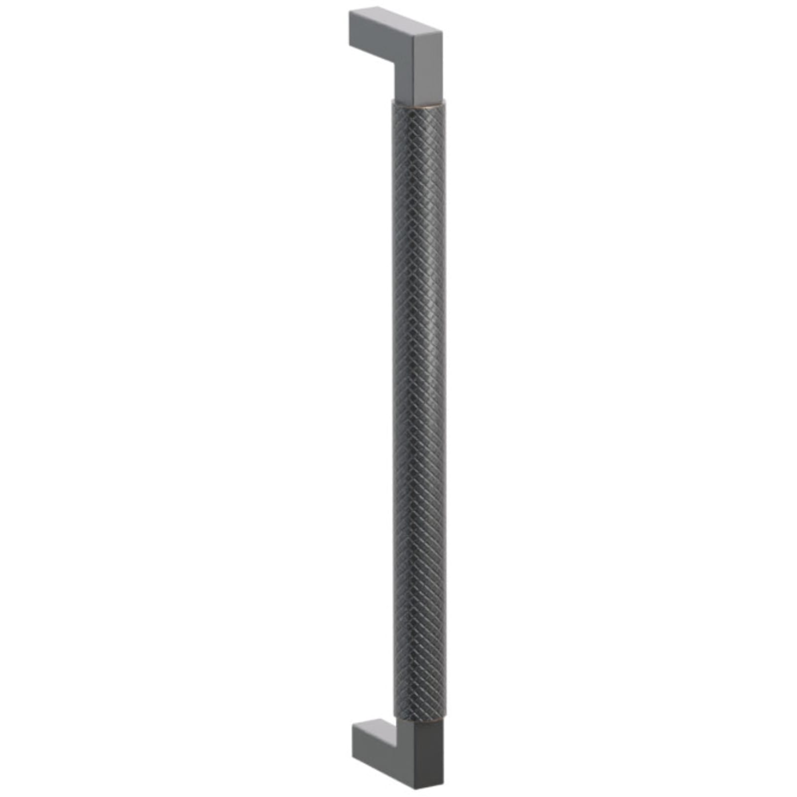 Emtek SELECT Jaladera para Electrodoméstico L-Cuadrado Moleteada — Bronce Aceitado