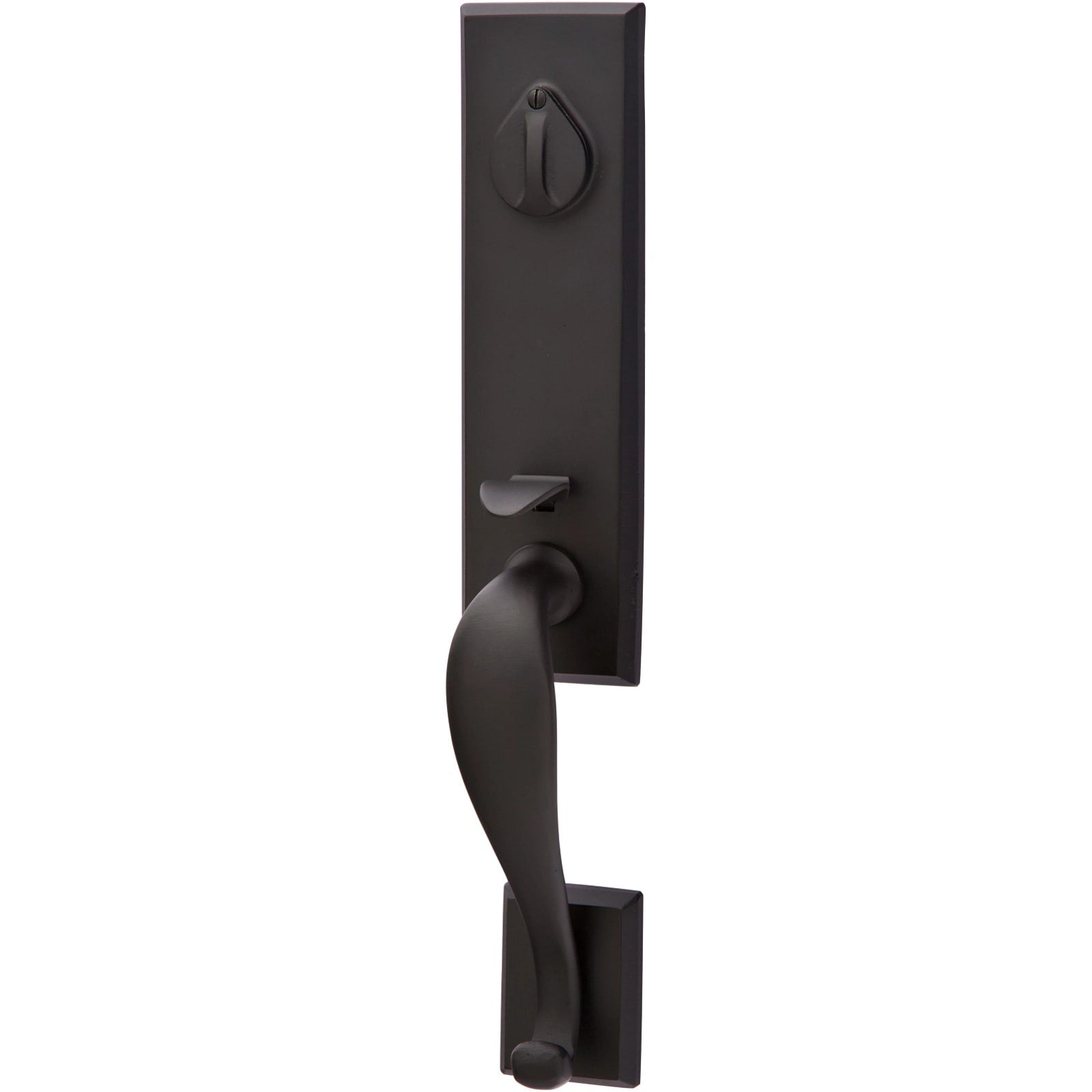 Emtek Juego de Entrada — Rectangular Monolithic Tubular — Bronce Negro Mate