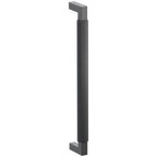 Emtek SELECT Jaladera para Electrodoméstico L-Cuadrado Moleteada Recta — Negro Mate