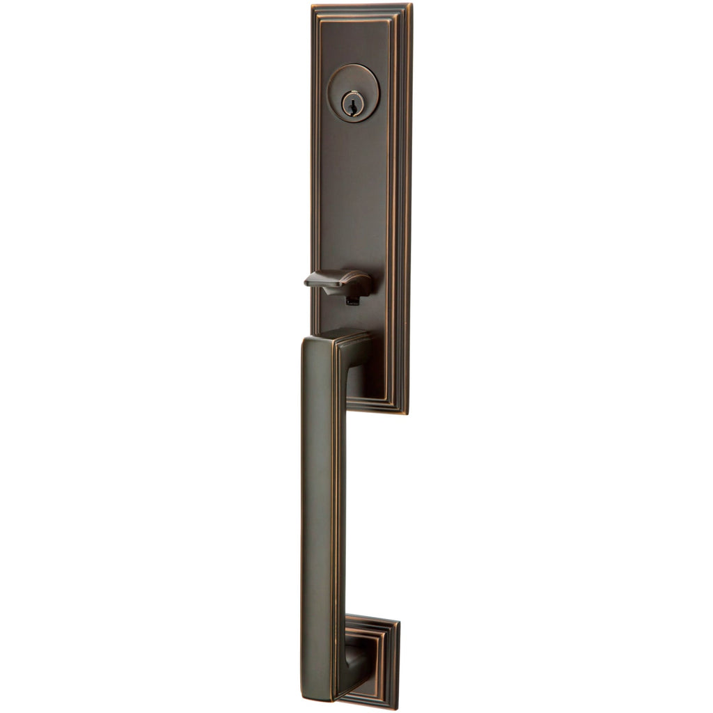 Emtek Juego de Entrada — Wilshire — Bronce Aceitado