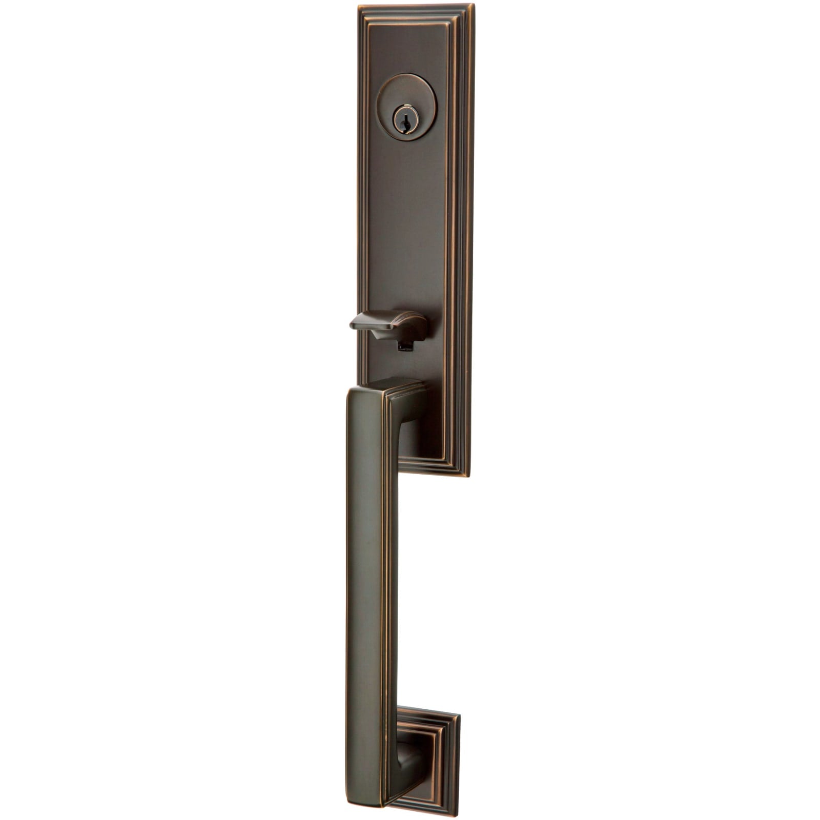 Emtek Juego de Entrada — Wilshire — Bronce Aceitado