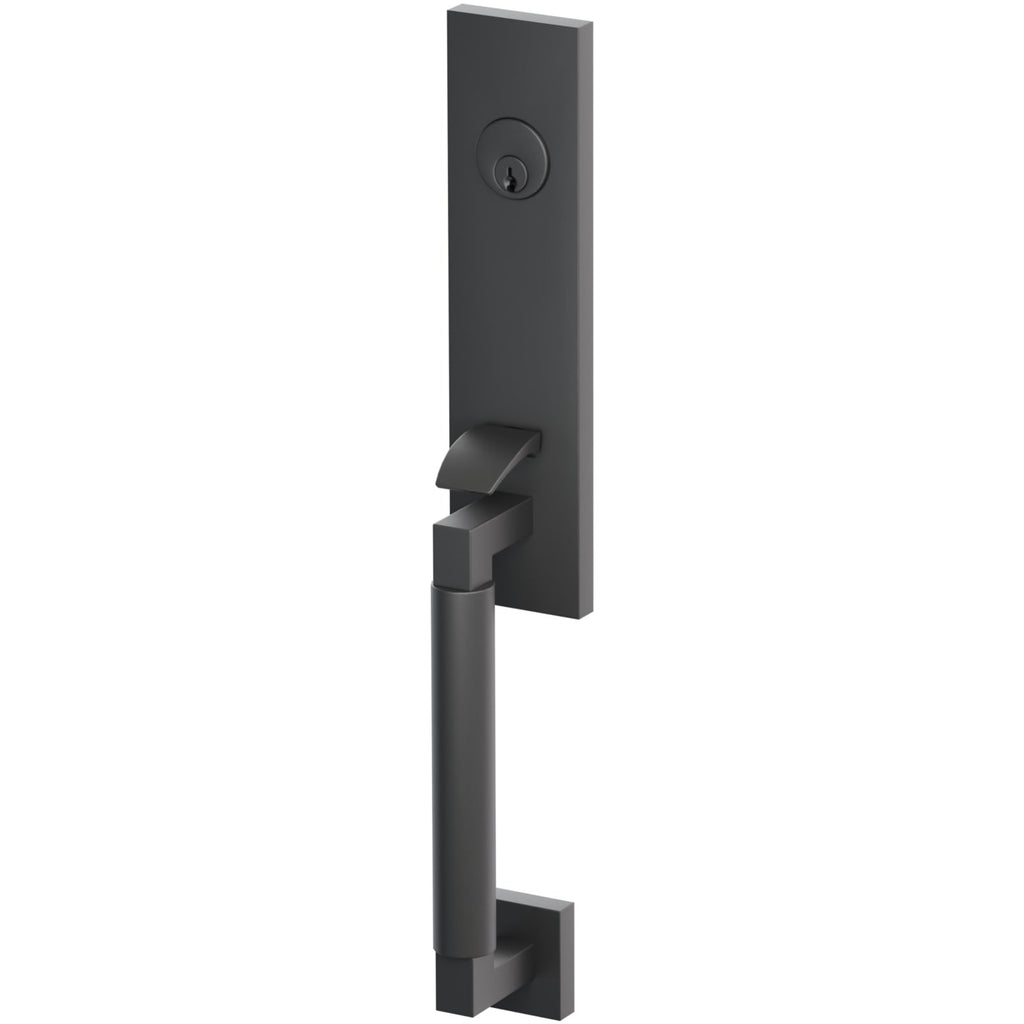 Emtek Juego de Entrada — Select Monolithic Tubular Smooth — Negro Mate