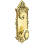 Emtek Chapa Lateral con Llave — Victoria 3-5/8"