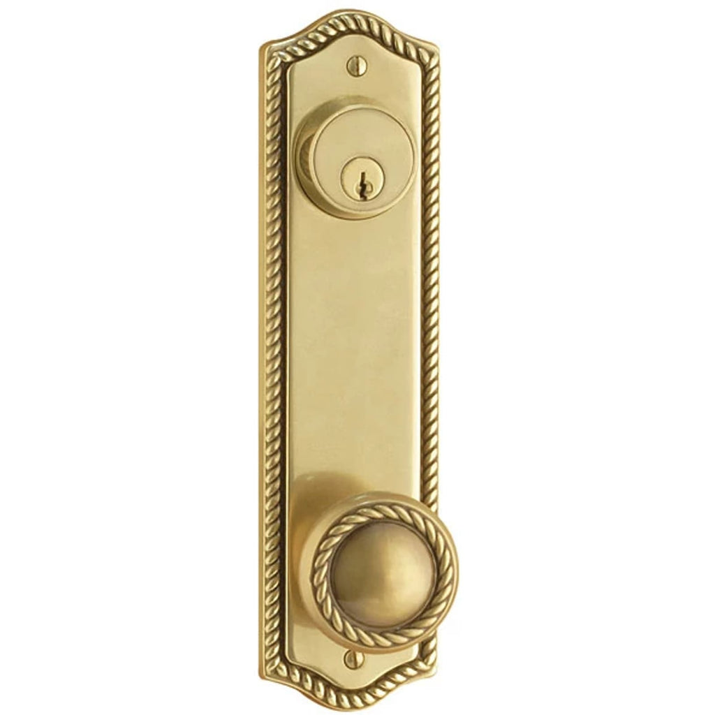 Emtek Chapa Lateral con Llave — Rope 5-1/2"
