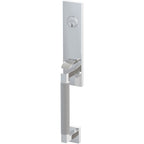 Emtek Juego de Entrada — Select Monolithic Tubular Straight Knurled — Cromo Pulido
