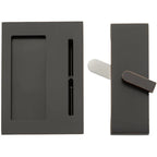 Emtek Cerradura para Puerta Corrediza Modern Rectangular Barn Door Privacy Lock with Integrated Strike