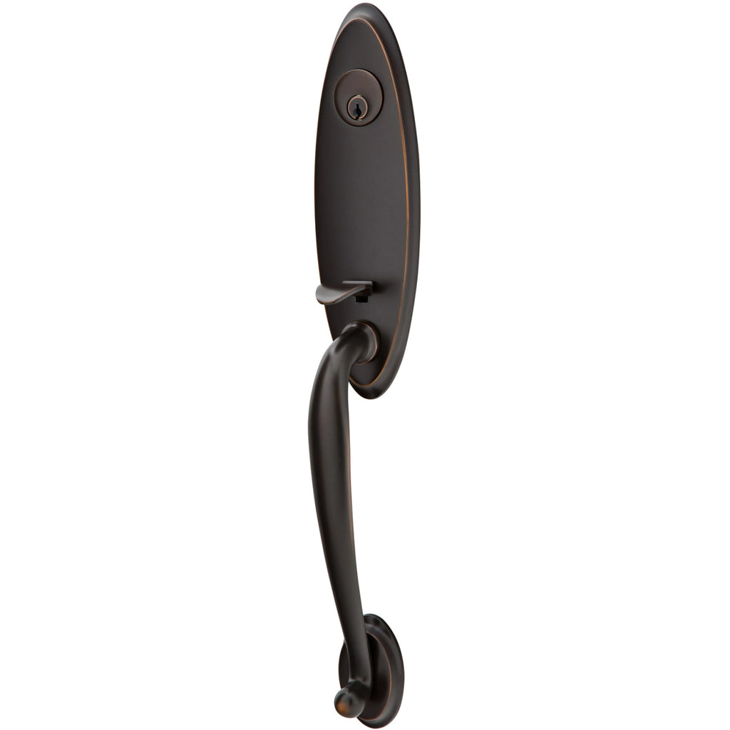 Emtek Juego de Entrada — Marietta — Bronce Aceitado