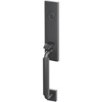 Emtek Juego de Entrada — Select Monolithic Tubular Smooth_R-Bar — Bronce Aceitado