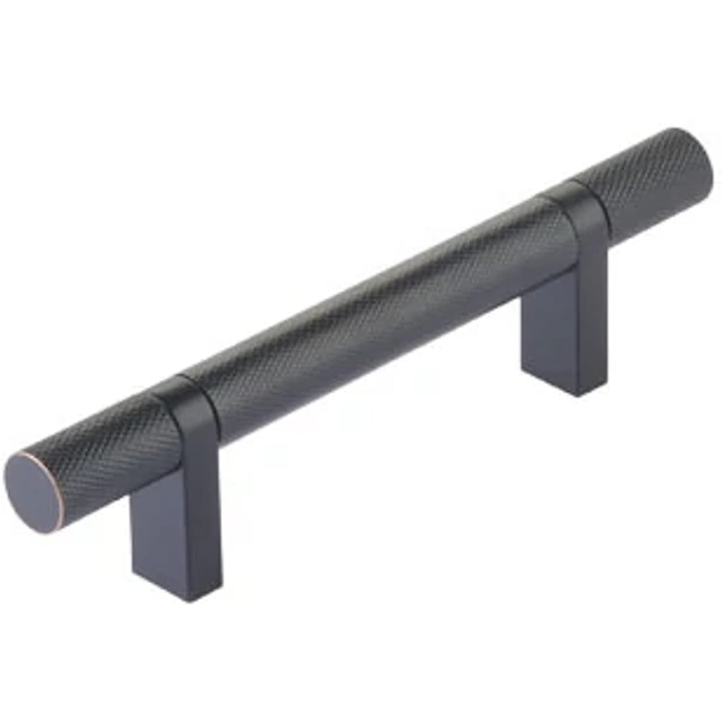 Emtek SELECT Jaladera Barra Moleteada — Bronce Aceitado