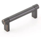 Emtek SELECT Jaladera Rectangular Lisa — Bronce Aceitado