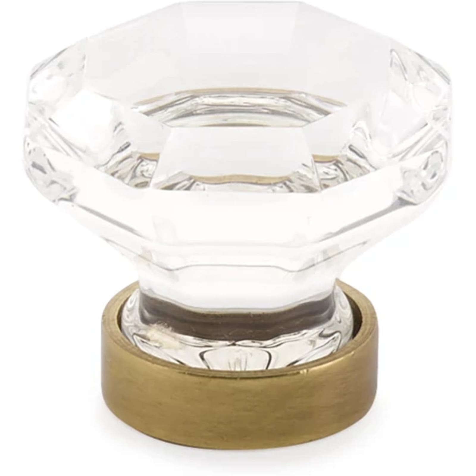 Emtek Perilla de Vestidor Old Town de Vidrio, 1-3/4" — Bronce Aceitado