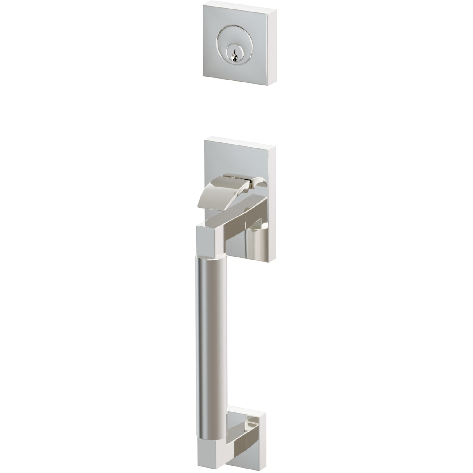 Emtek Juego de Entrada — Select Sectional Tubular Smooth — Níquel Pulido