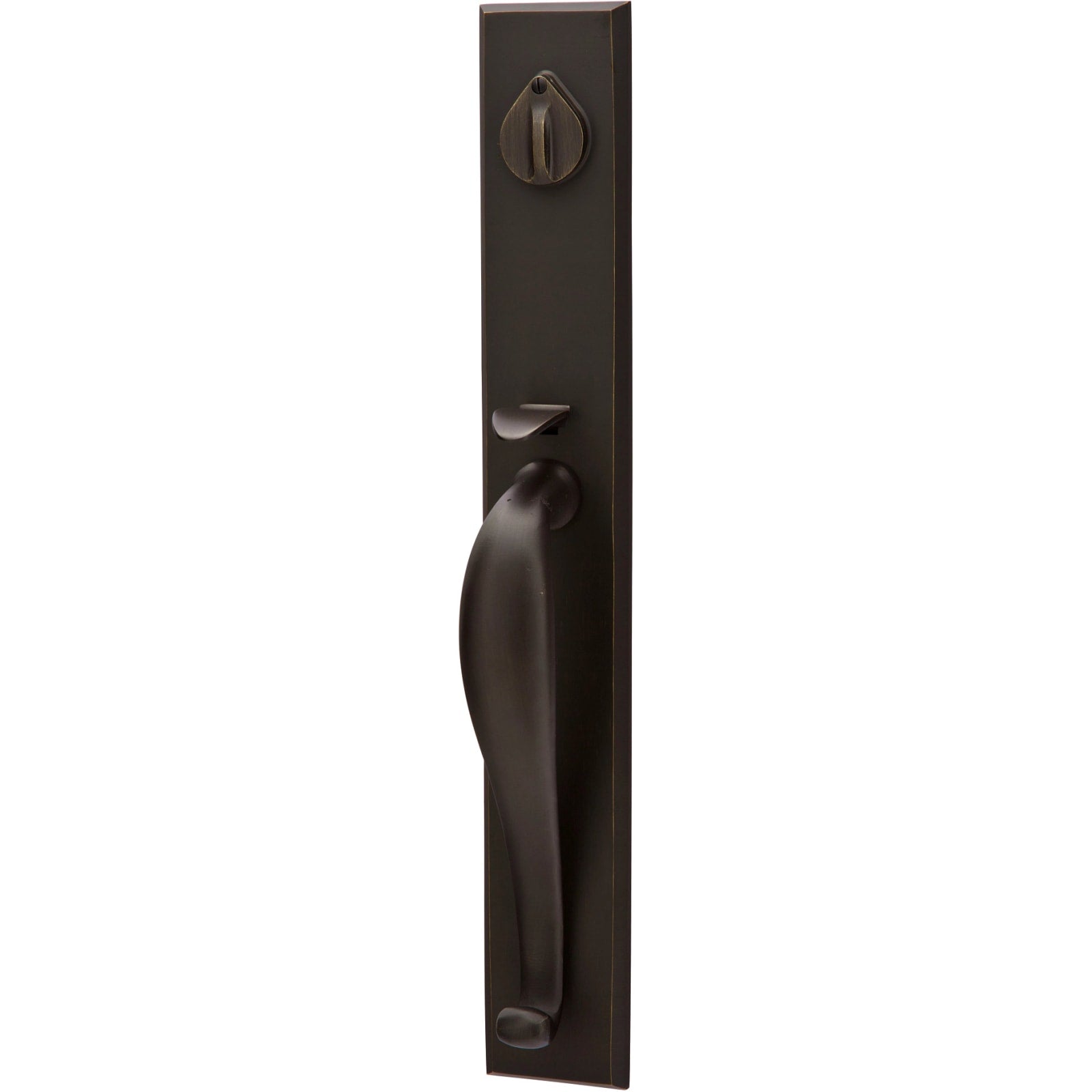 Emtek Juego de Entrada — Rectangular Full Length Tubular — Bronce Medio
